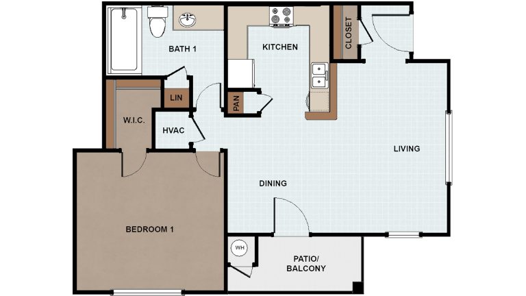 1 Bed/1 Bath