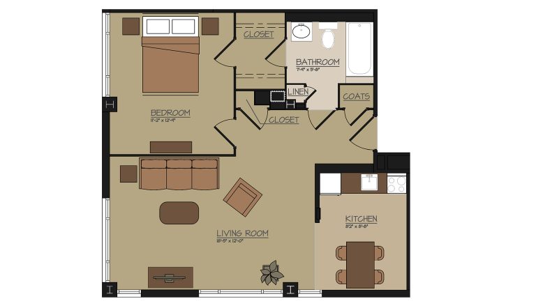 1 Bed/1 Bath