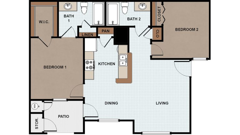 2 Bed/2 Bath