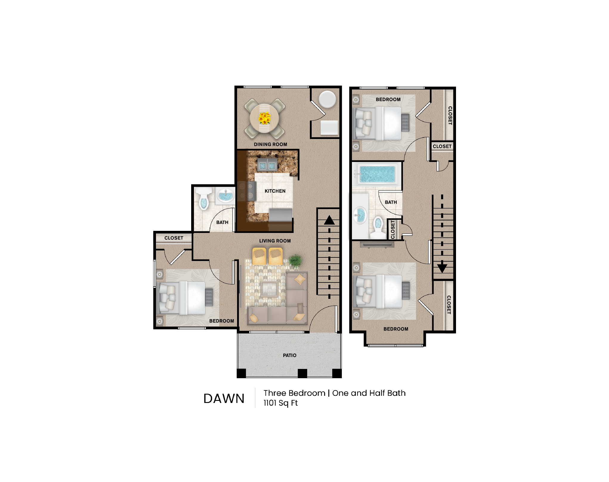 Countryside Dawn 3bd 1.5b 1